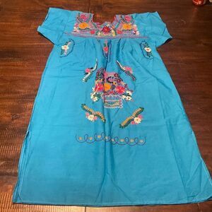Girls Mexican Dress Puebla Short Sleeve